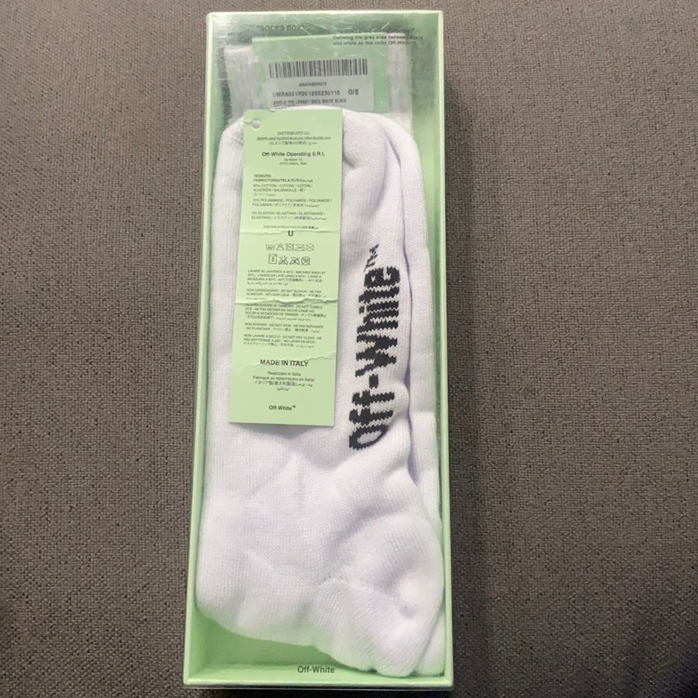 COPY - BNWT Authentic Off-White mid length white socks